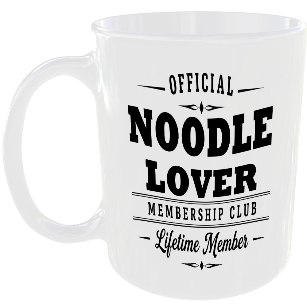 Official Noodle Lover Membership Club Funny Ceramic Mug Birthday Gift Tea Coffee