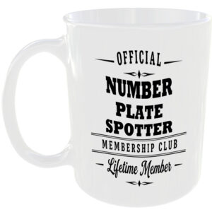 Official Number Plate Spotter Membership Club Funny Foodie Ceramic Mug Gift