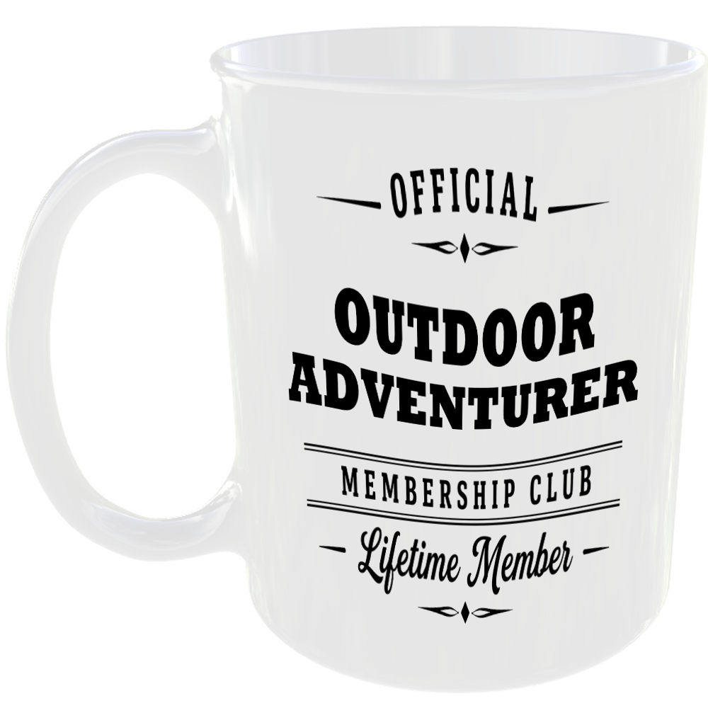 Official Outdoor Adventurer Membership Club Funny Ceramic Mug Hobby Adventure