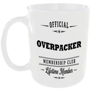 Official Overpacker Membership Club Funny Ceramic Mug Travel Holiday Adventure