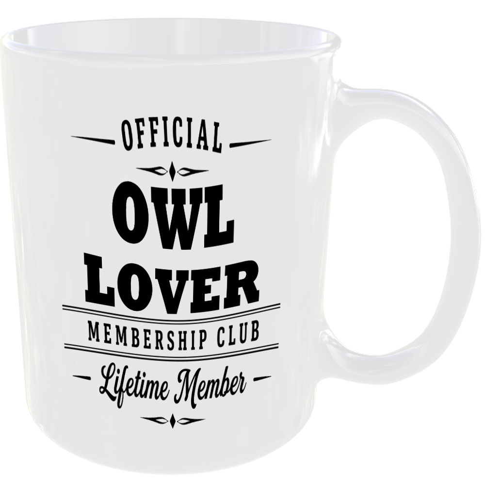 Official Owl Lover Membership Club Funny Ceramic Mug Birthday Gift Tea Coffee ☕ - Image 2