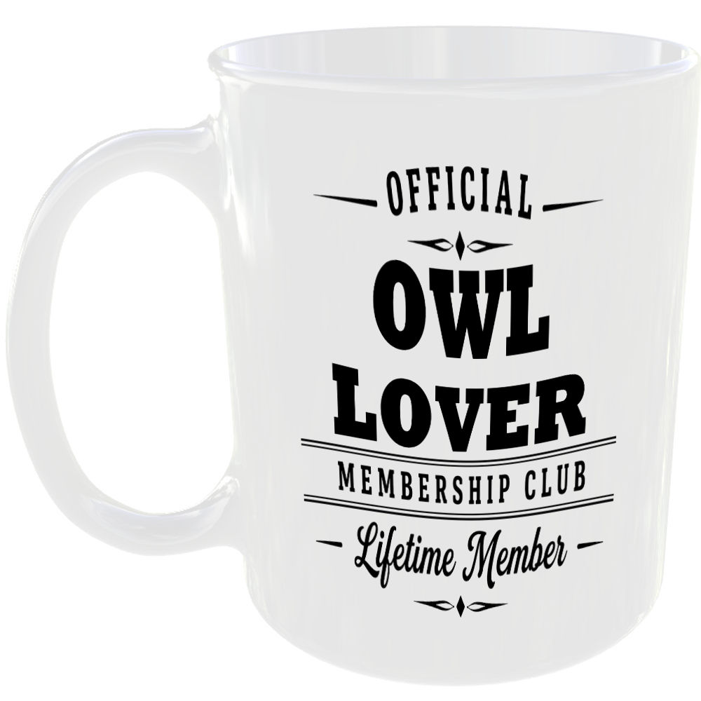 Official Owl Lover Membership Club Funny Ceramic Mug Birthday Gift Tea Coffee ☕