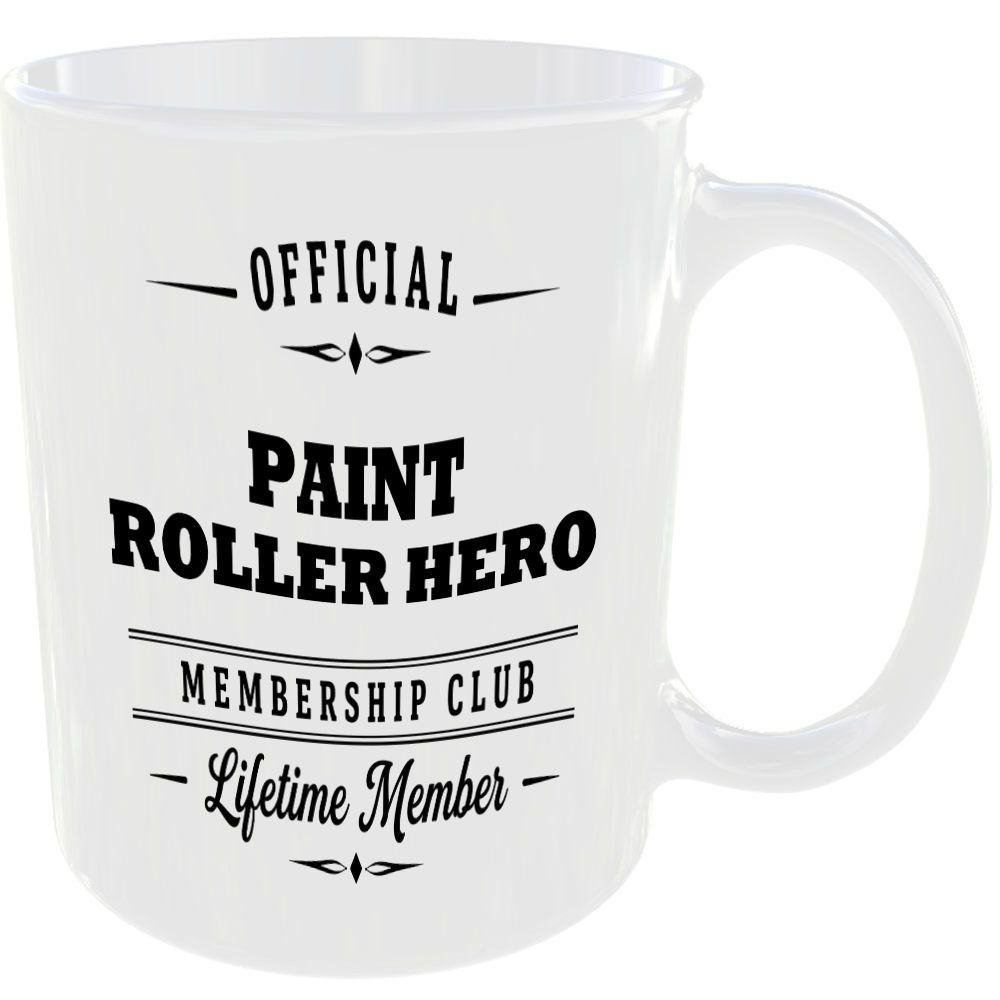 Official Paint Roller Hero Membership Club Funny Ceramic Mug Home Novelty Humour - Image 2