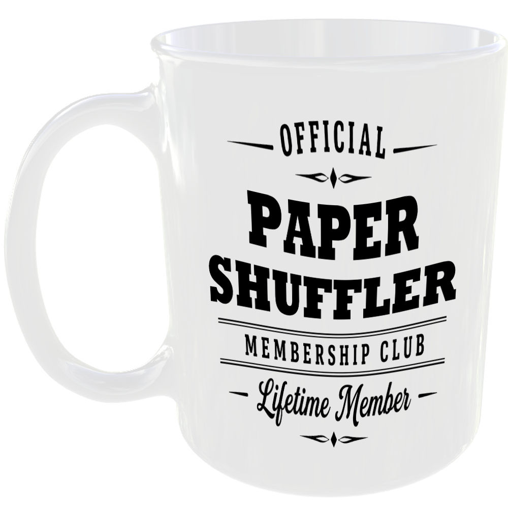 Official Paper Shuffler Membership Club Funny Ceramic Mug Gaming Gamer Gift