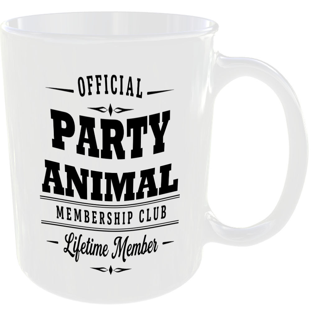Official Party Animal Membership Club Funny Ceramic Mug Birthday Gift Tea Coffee - Image 2