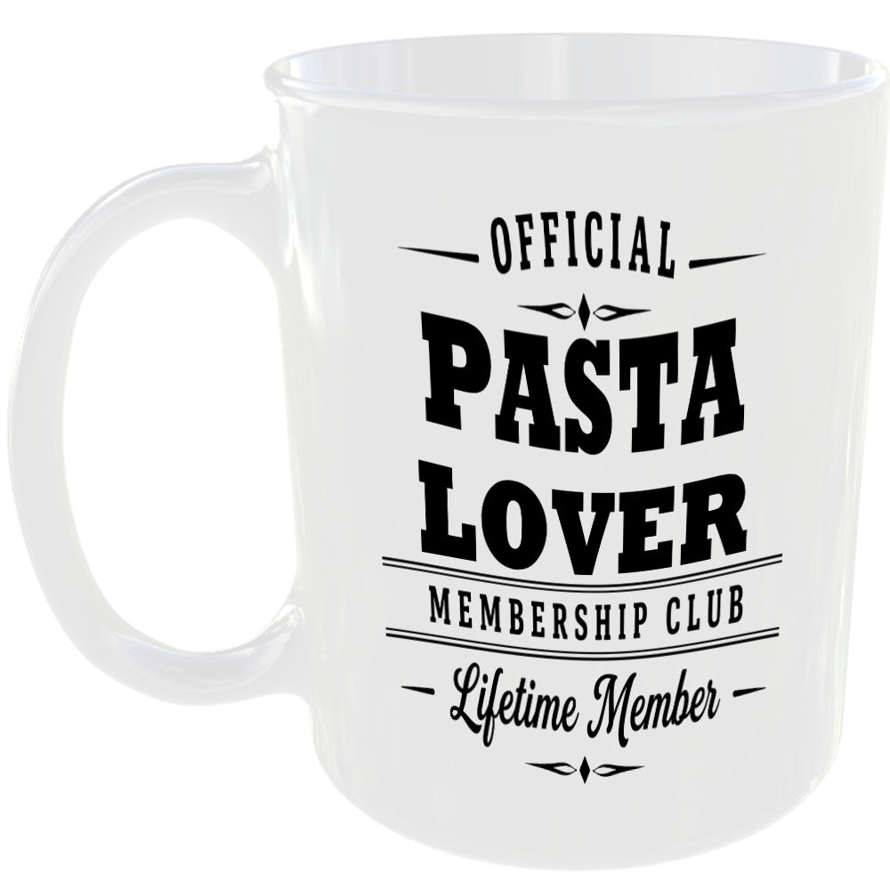 Official Pasta Lover Membership Club Funny Ceramic Mug Birthday Gift Tea Coffee