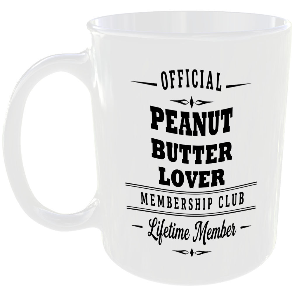 Official Peanut Butter Lover Membership Club Funny Ceramic Mug Birthday Gift Tea