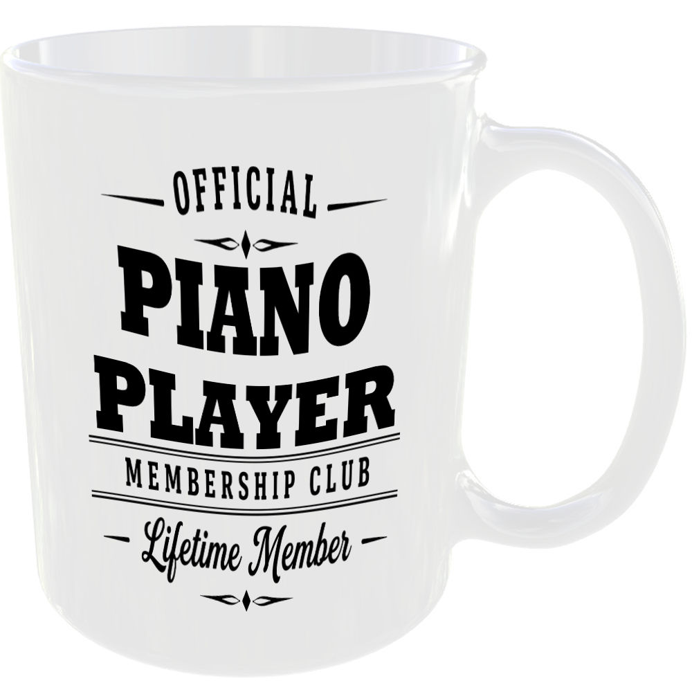 Official Piano Player Membership Club Funny Ceramic Mug Music Musician Fan Gift - Image 2