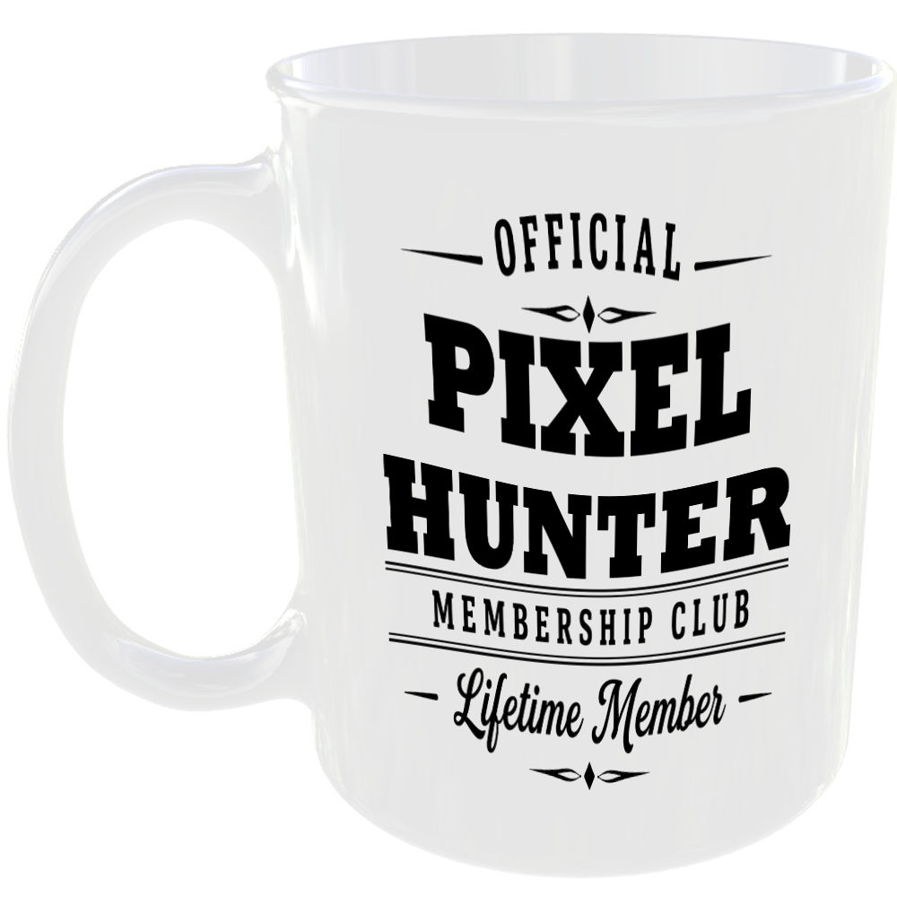 Official Pixel Hunter Membership Club Funny Ceramic Mug Gaming Gamer Gift