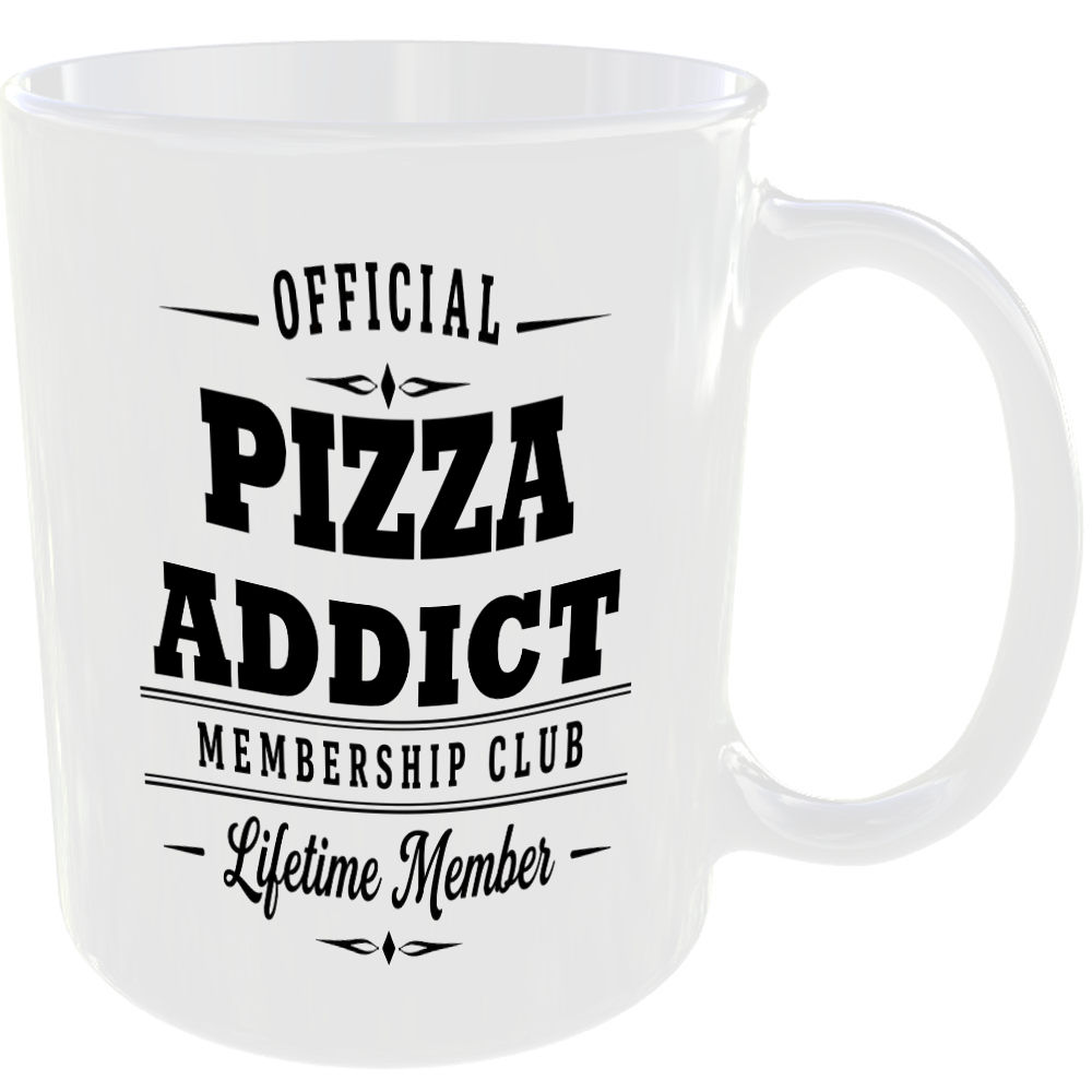 Official Pizza Addict Membership Club Funny Ceramic Mug Foodie Kitchen Tea Cup ☕ - Image 2