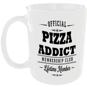 Official Pizza Addict Membership Club Funny Ceramic Mug Foodie Kitchen Tea Cup ☕