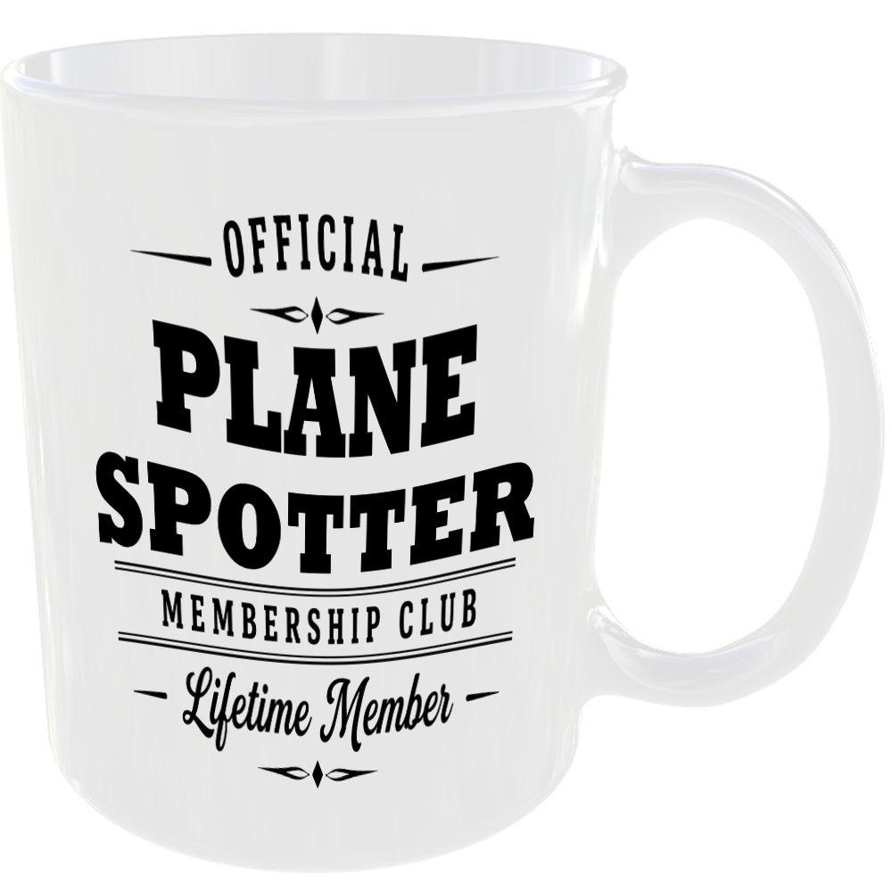 Official Plane Spotter Membership Club Funny Ceramic Mug Travel Holiday Birthday - Image 2