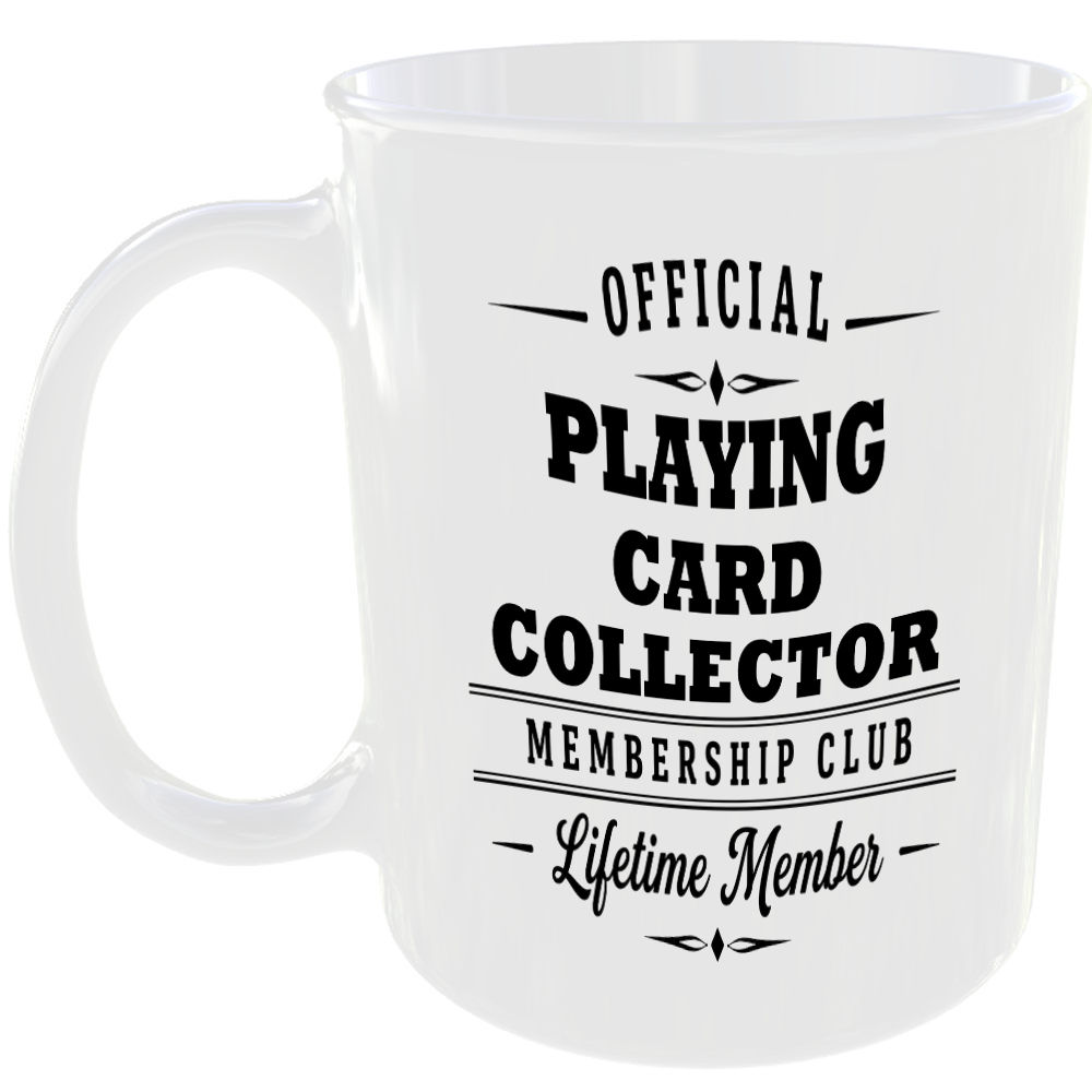 Official Playing Card Collector Membership Club Funny Ceramic Mug Hobby Novelty