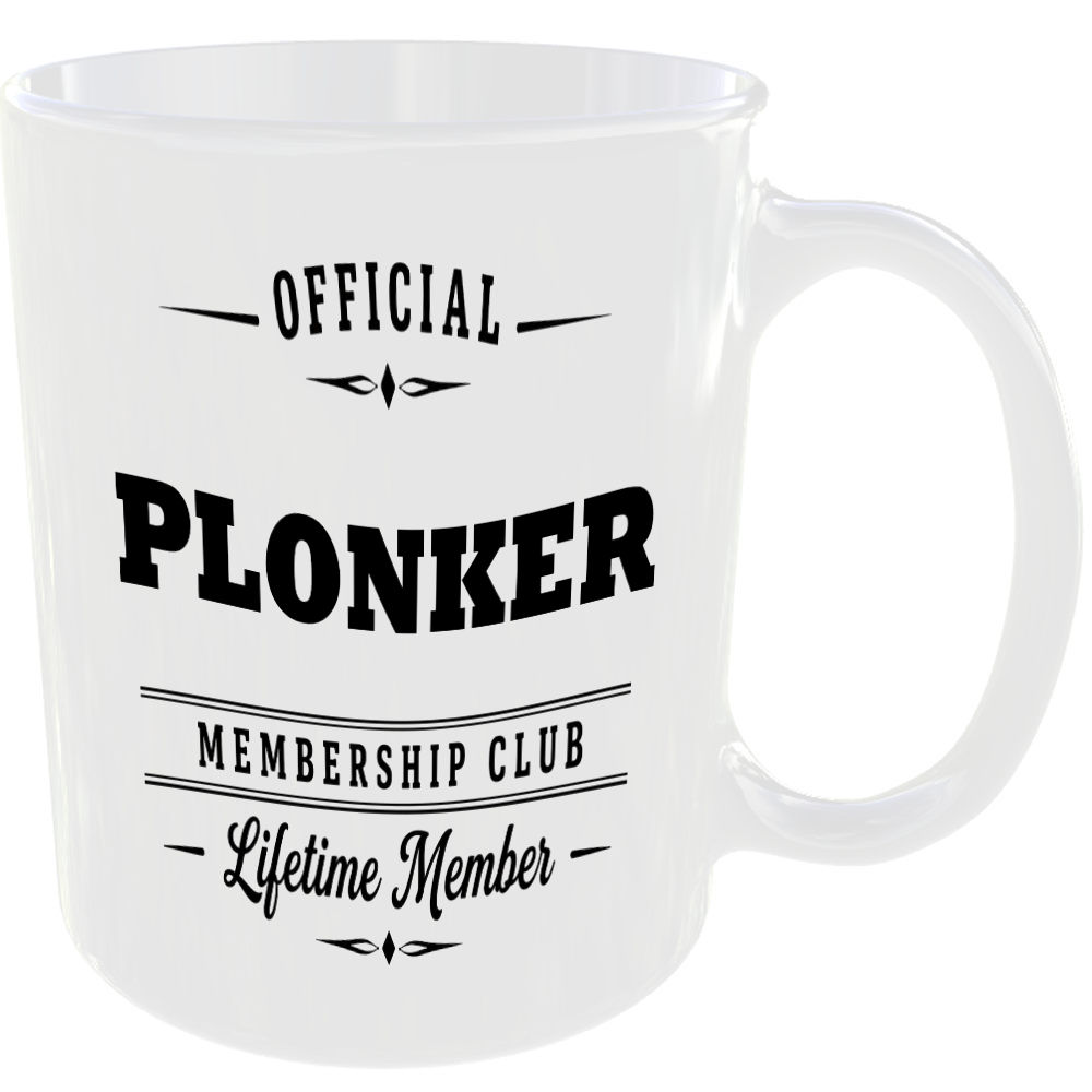 Official Plonker Membership Club Funny Ceramic Mug Novelty Rude Banter Gift Cup - Image 2
