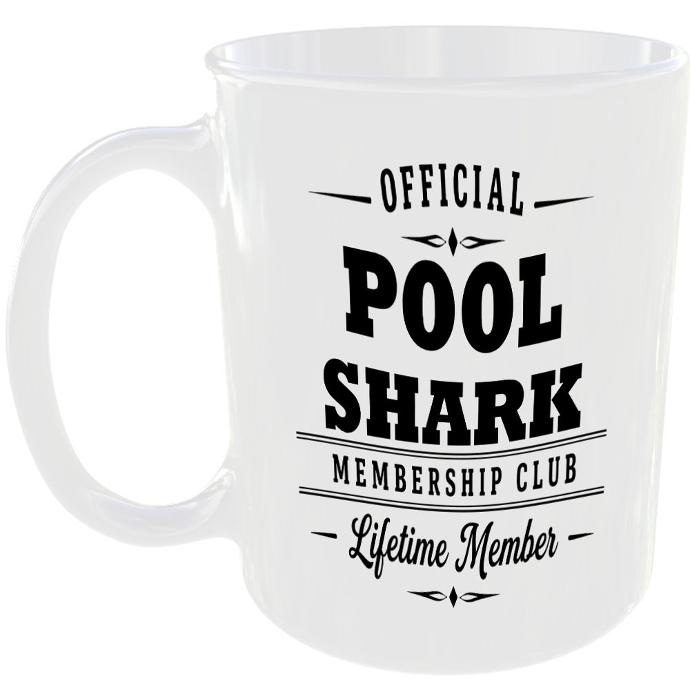 Official Pool Shark Membership Club Funny Ceramic Mug Sports Fitness Fan Present