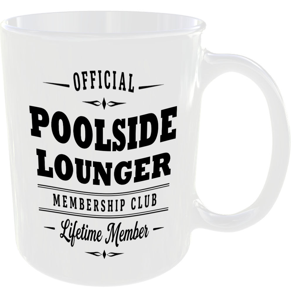 Official Poolside Lounger Membership Club Funny Ceramic Mug Travel Holiday Gift - Image 2