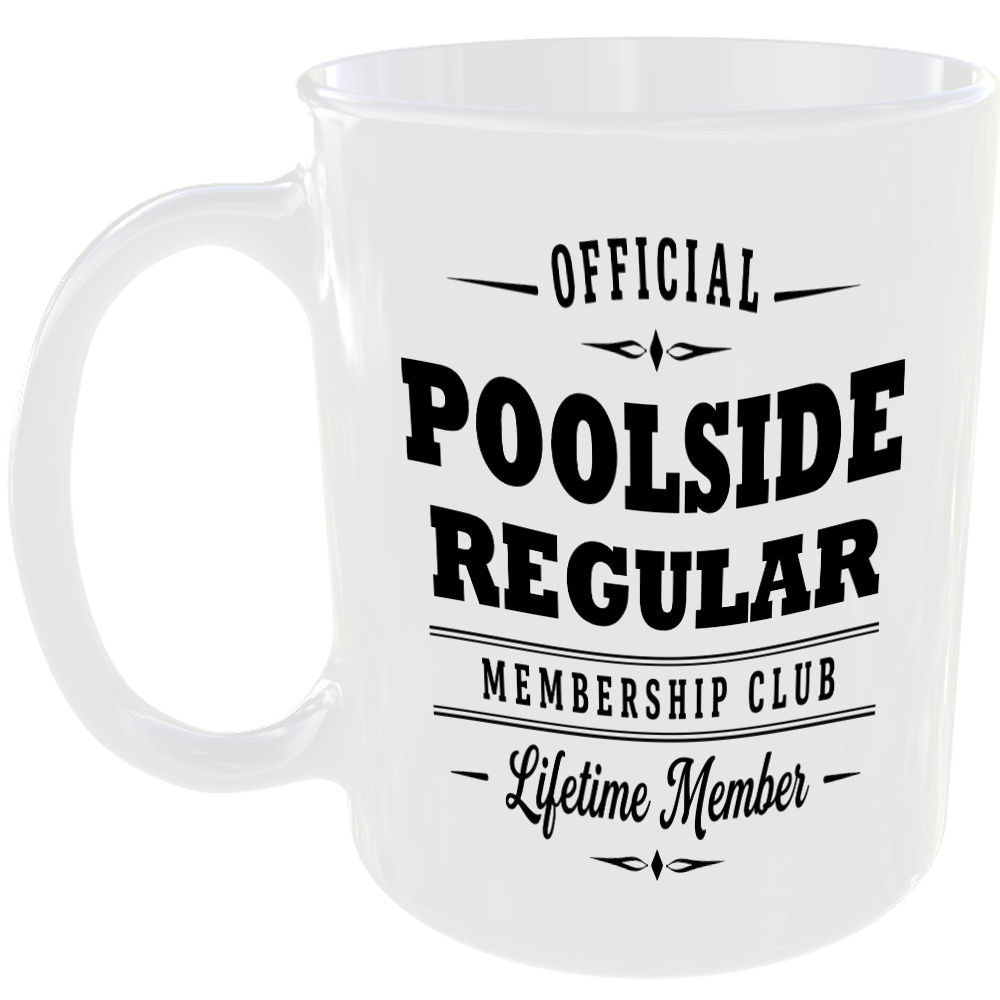 Official Poolside Regular Membership Club Funny Ceramic Mug Sports Fitness Fan