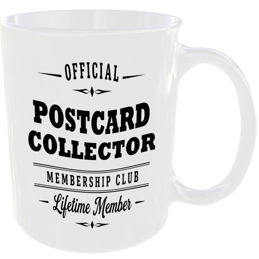 Official Postcard Collector Membership Club Funny Ceramic Mug Travel Holiday Tea - Image 2