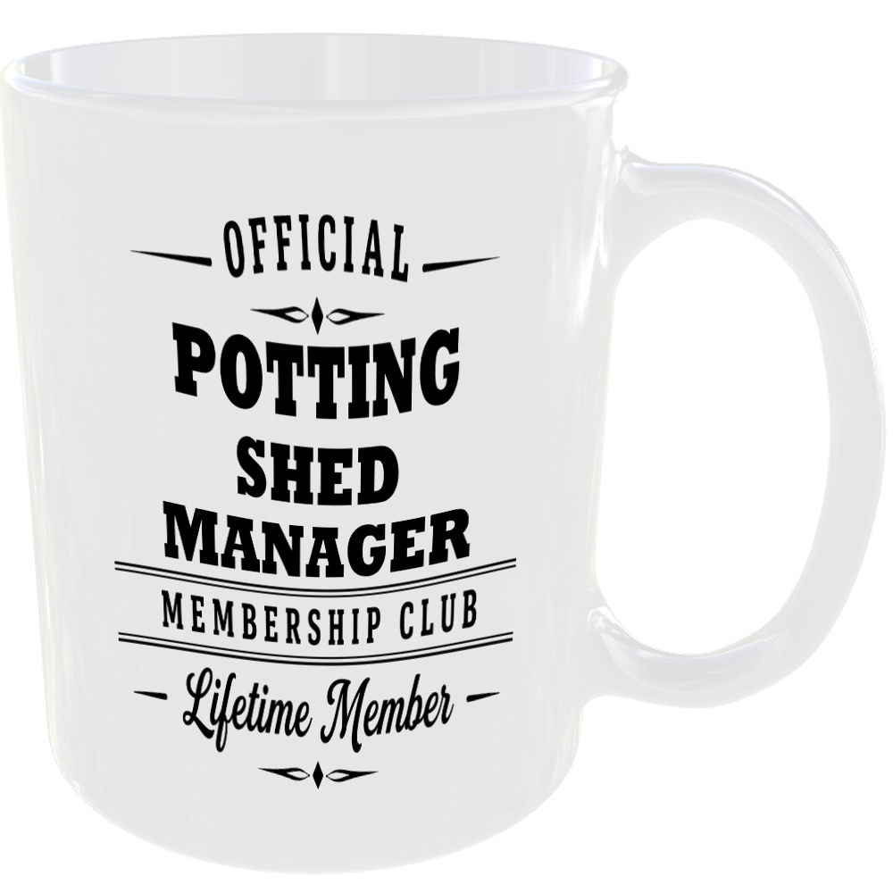 Official Potting Shed Manager Membership Club Funny Gardening Ceramic Mug Gift - Image 2