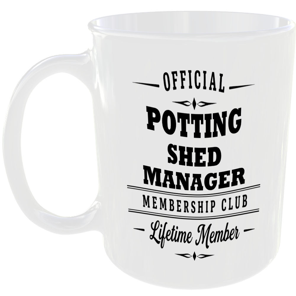 Official Potting Shed Manager Membership Club Funny Gardening Ceramic Mug Gift