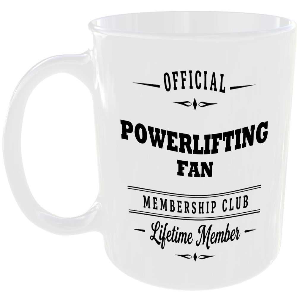 Official Powerlifting Fan Membership Club Funny Ceramic Mug Sports Fitness Gift