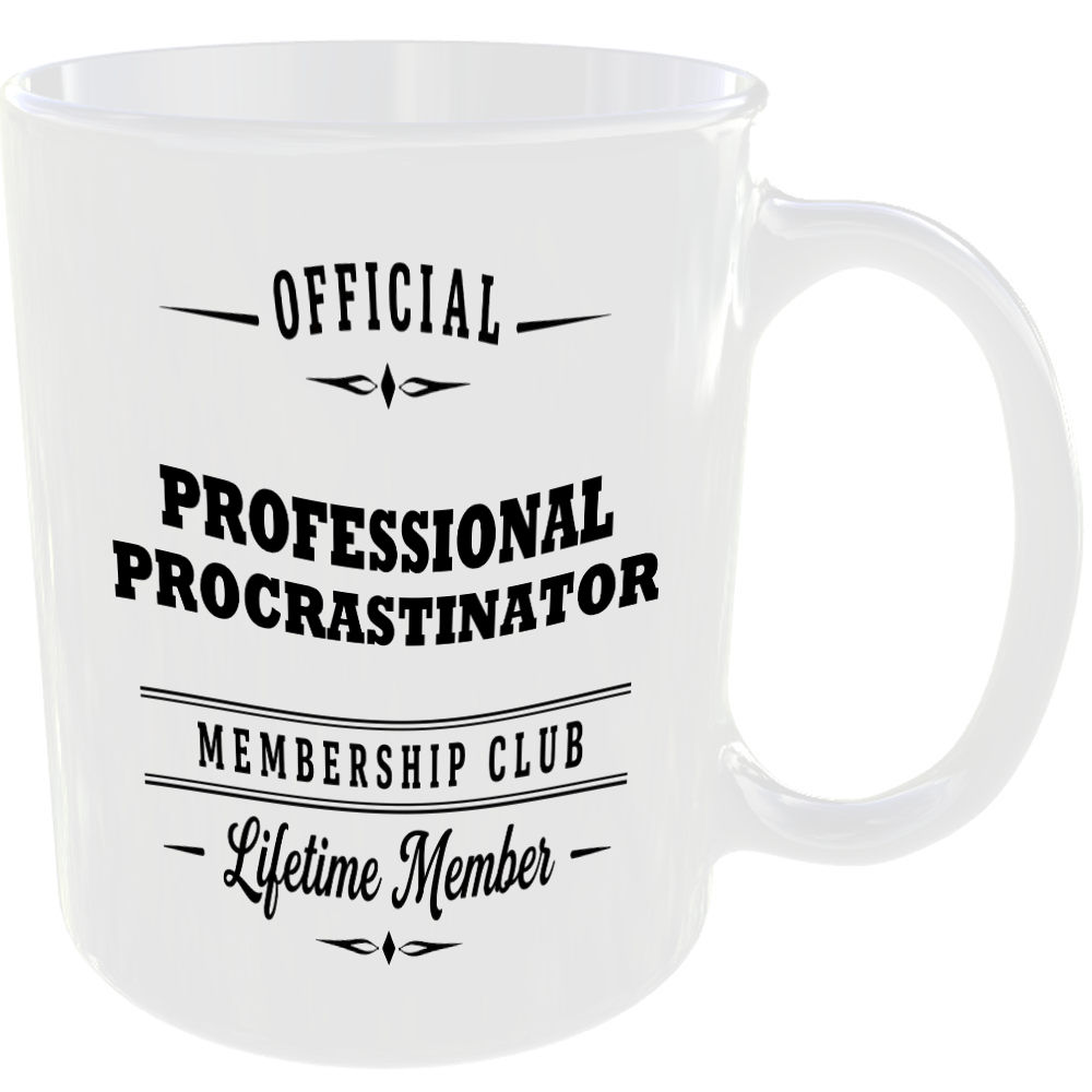 Official Professional Procrastinator Membership Club Funny Ceramic Mug Rude Gift - Image 2
