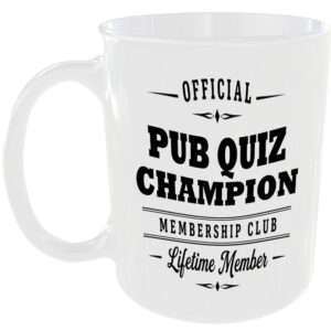Official Pub Quiz Champion Membership Club Funny Ceramic Mug Birthday Gift Tea ☕