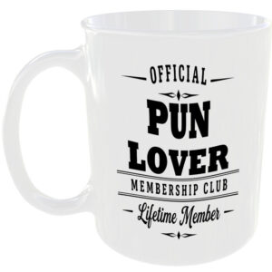 Official Pun Lover Membership Club Funny Ceramic Mug Birthday Gift Tea Coffee ☕