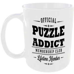 Official Puzzle Addict Membership Club Funny Ceramic Mug Collector Hobby Novelty