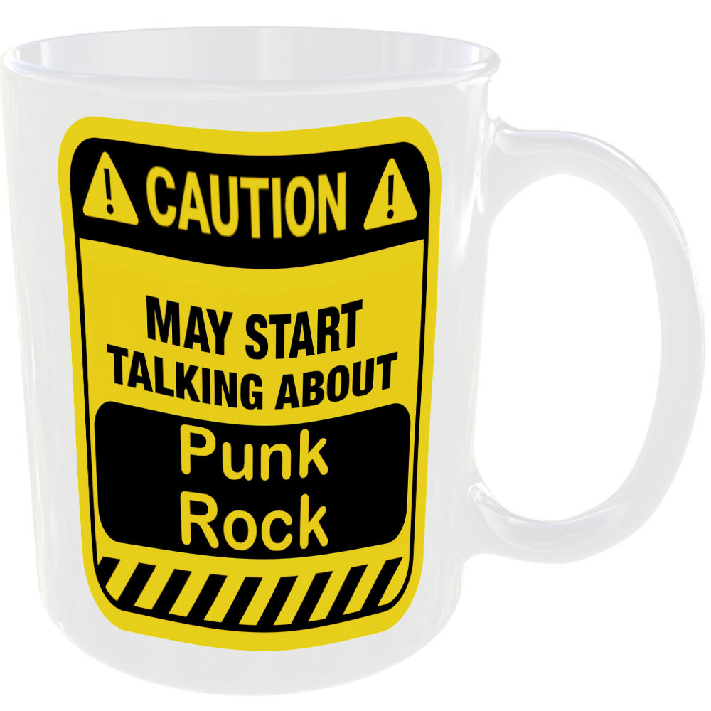 Caution May Start Talking About Punk Rock Mug Funny Music Cup Coffee Tea Gift - Image 2