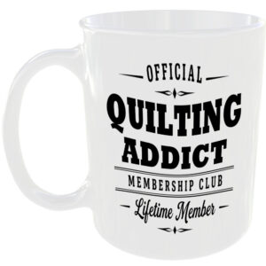 Official Quilting Addict Membership Club Funny Ceramic Mug Craft Creative Hobby