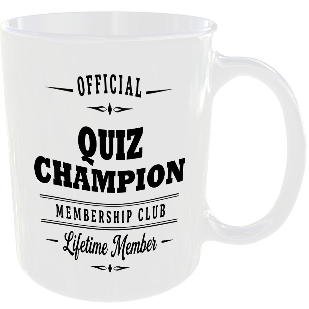 Official Quiz Champion Membership Club Funny Ceramic Mug Birthday Gift Tea Cup ☕ - Image 2