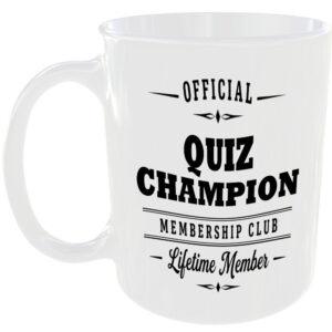 Official Quiz Champion Membership Club Funny Ceramic Mug Birthday Gift Tea Cup ☕