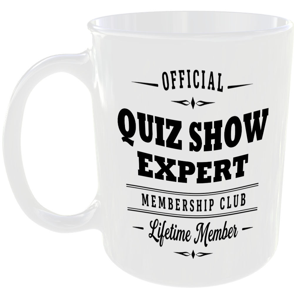 Official Quiz Show Expert Membership Club Funny Ceramic Mug Entertainment Fan