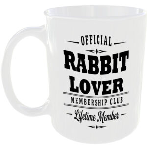 Official Rabbit Lover Membership Club Funny Ceramic Mug Pet Owner Birthday Gift