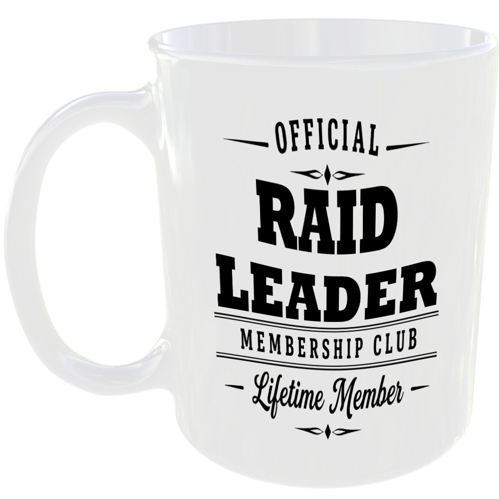 Official Raid Leader Membership Club Funny Ceramic Mug Gaming Gamer Gift