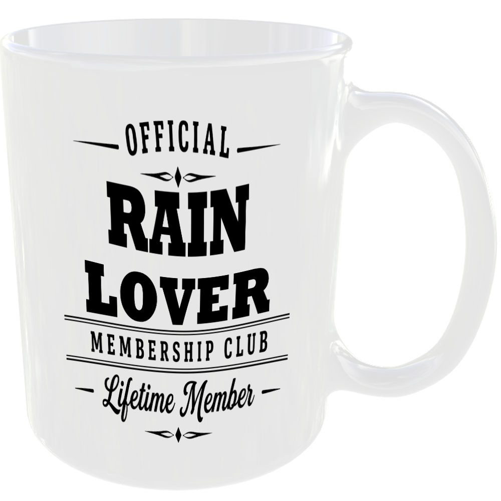 Official Rain Lover Membership Club Funny Ceramic Mug Birthday Gift Tea Coffee ☕ - Image 2