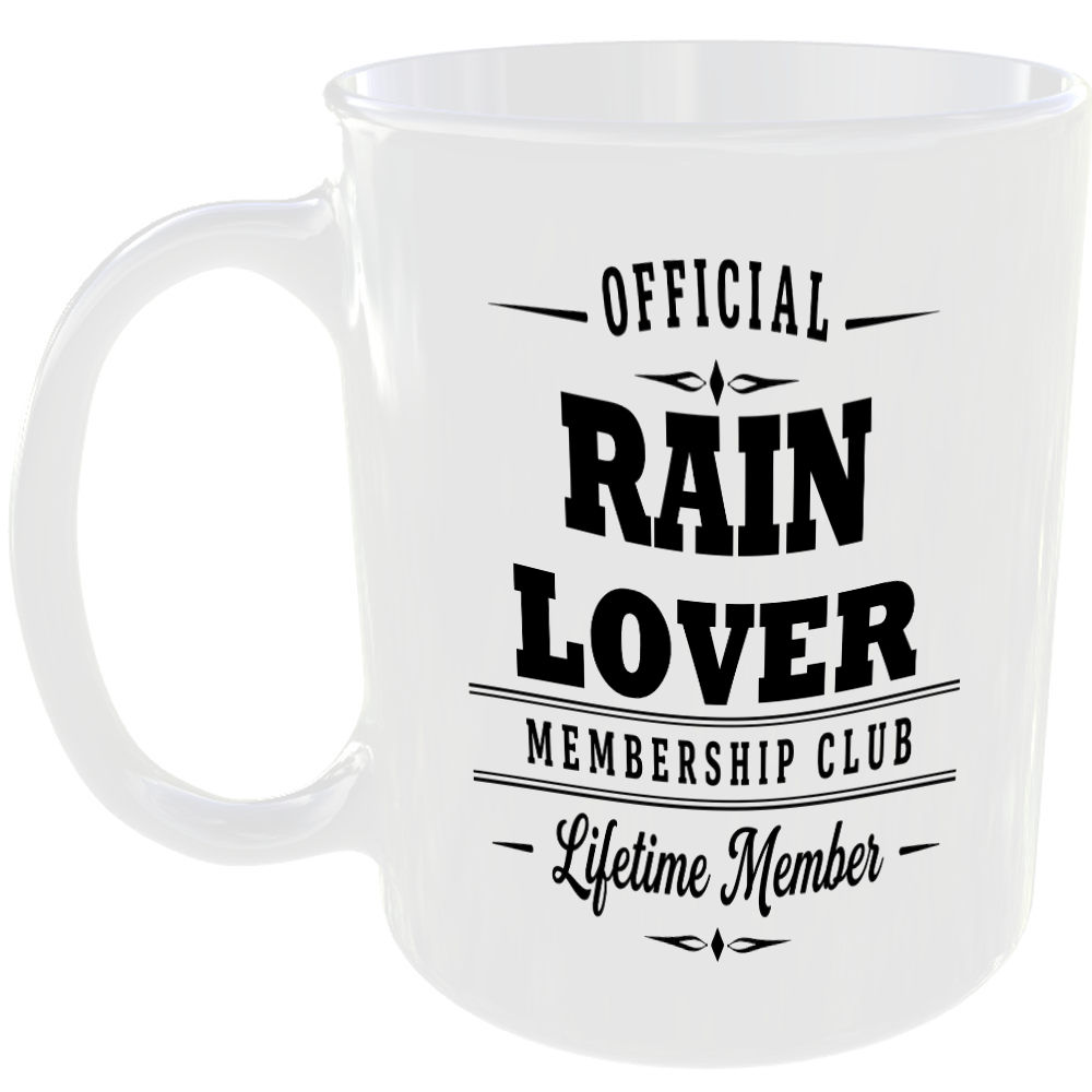 Official Rain Lover Membership Club Funny Ceramic Mug Birthday Gift Tea Coffee ☕