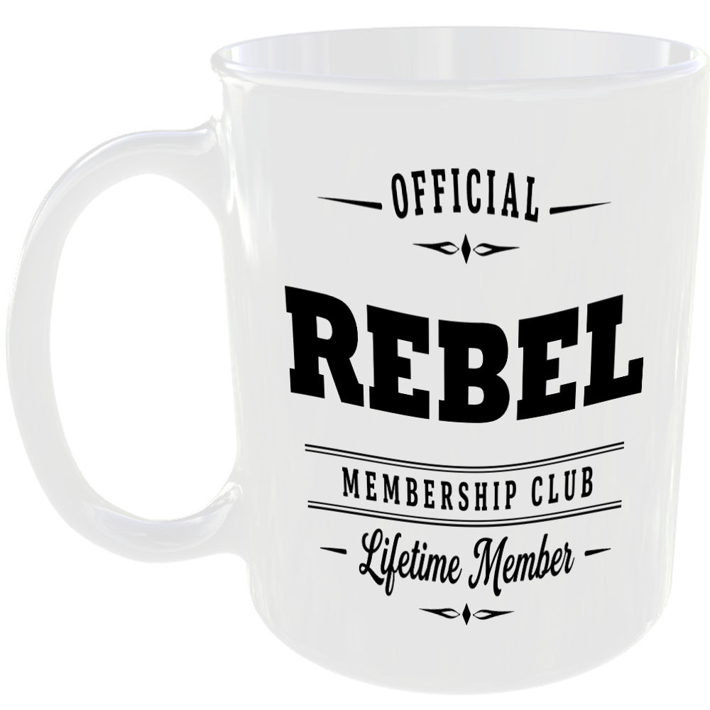 Official Rebel Membership Club Funny Ceramic Mug Birthday Gift Tea Coffee Cup