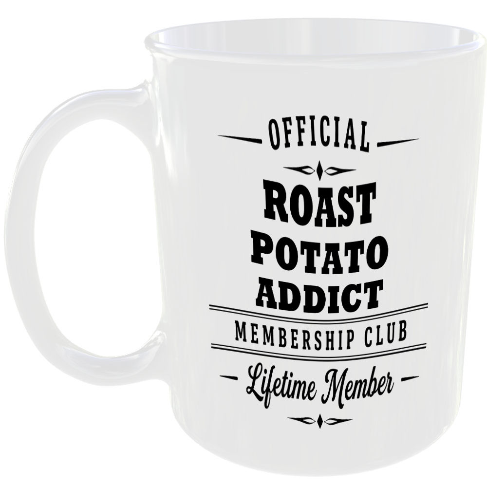 Official Roast Potato Addict Membership Club Funny Foodie Ceramic Mug Gift