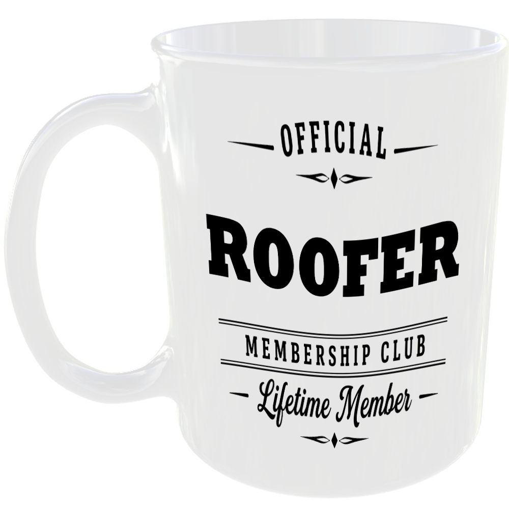 Official Roofer Membership Club Funny Ceramic Mug Work Colleague Gift