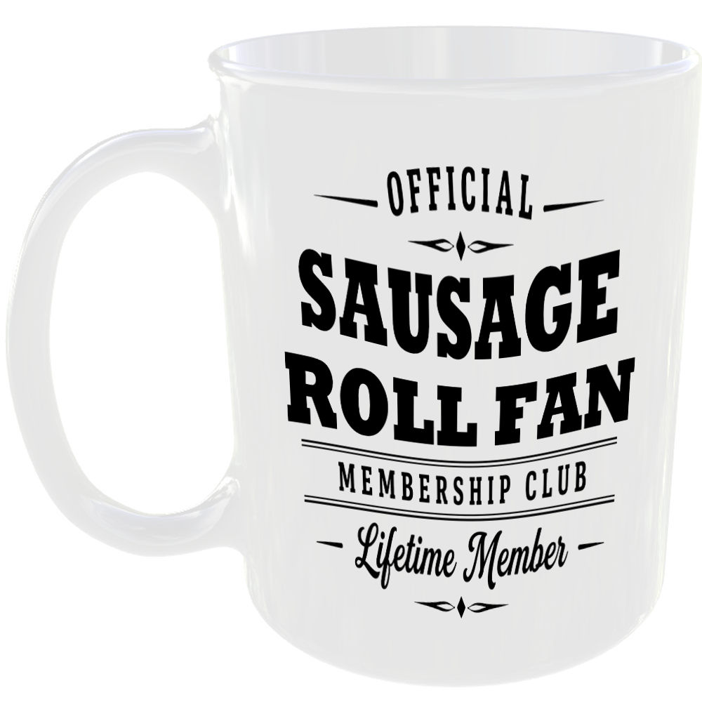 Official Sausage Roll Fan Membership Club Funny Foodie Ceramic Mug Gift