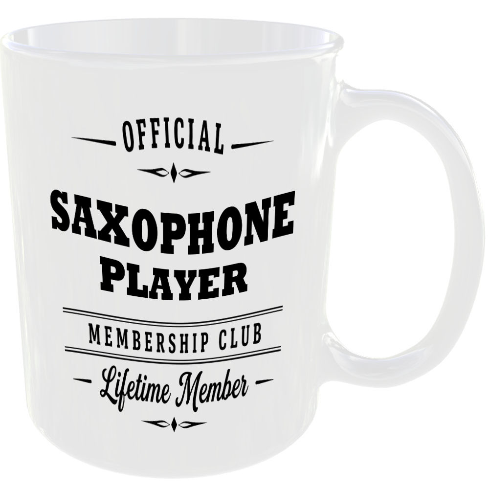Official Saxophone Player Membership Club Funny Ceramic Mug Music Musician Fan - Image 2