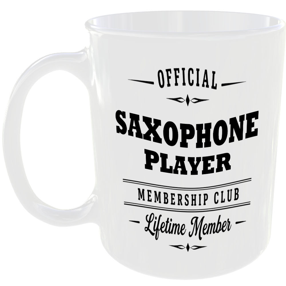 Official Saxophone Player Membership Club Funny Ceramic Mug Music Musician Fan