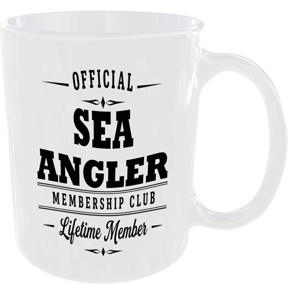 Official Sea Angler Membership Club Funny Ceramic Mug Outdoor Hobby Adventure - Image 2