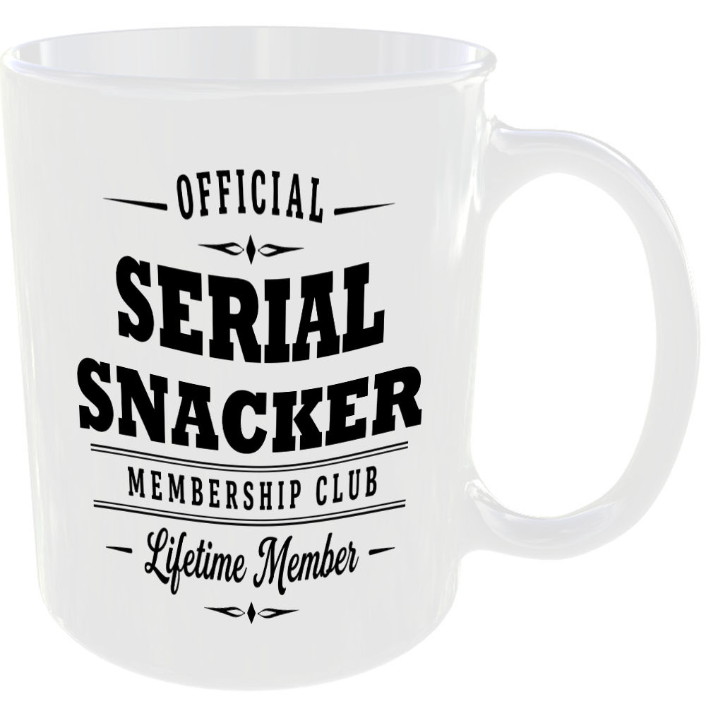 Official Serial Snacker Membership Club Funny Ceramic Mug Birthday Gift Tea Cup - Image 2
