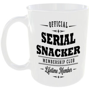 Official Serial Snacker Membership Club Funny Ceramic Mug Birthday Gift Tea Cup