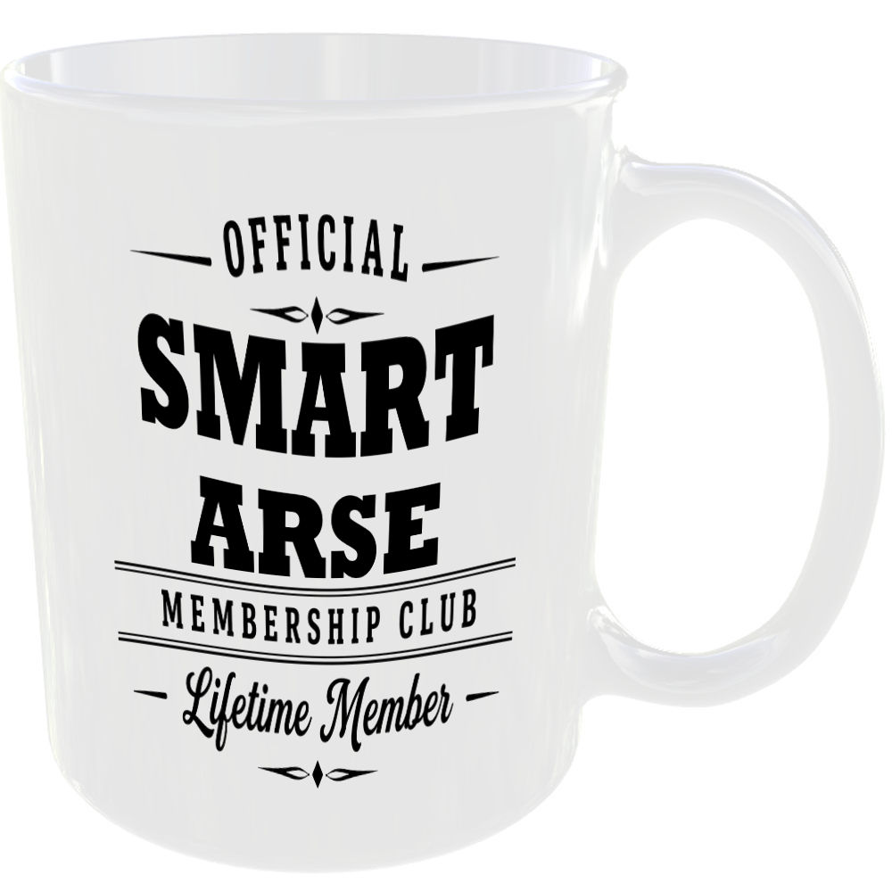 Official Smart Arse Membership Club Funny Ceramic Mug Rude Banter Novelty Gift - Image 2