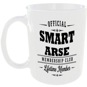 Official Smart Arse Membership Club Funny Ceramic Mug Rude Banter Novelty Gift