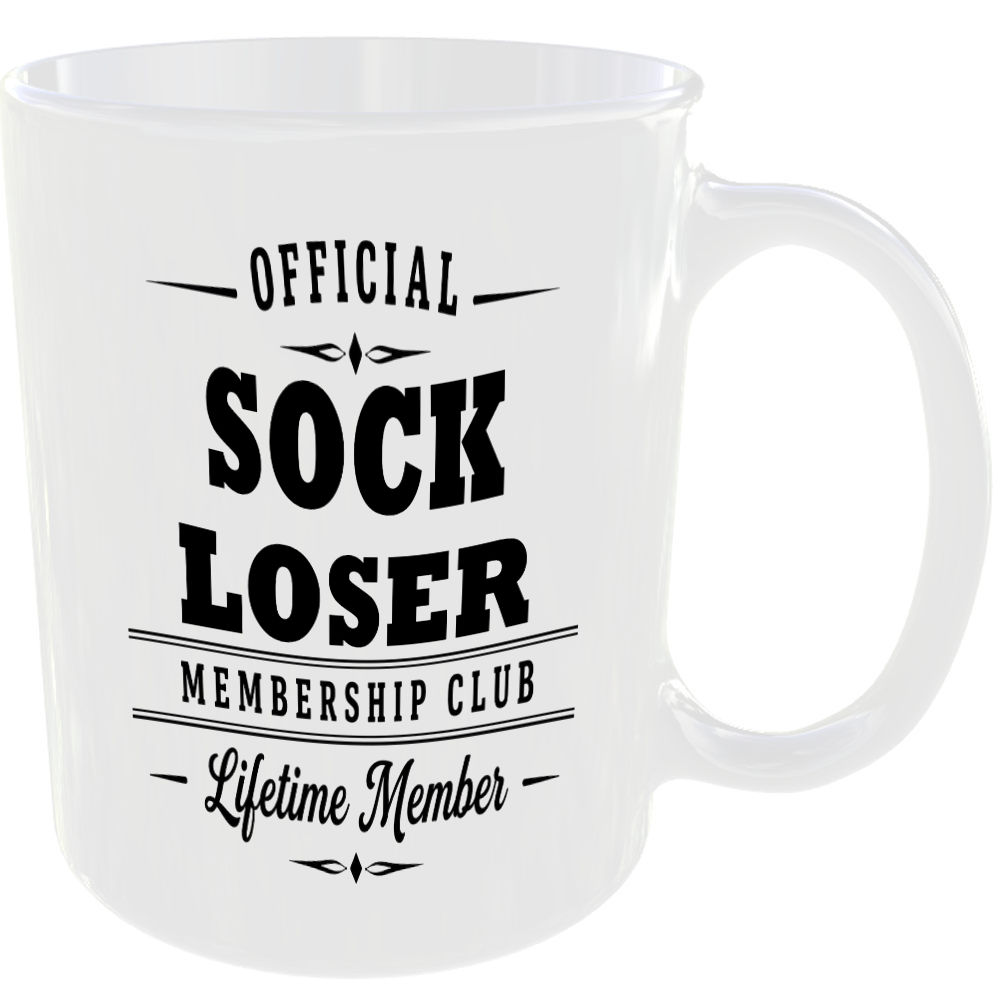 Official Sock Loser Membership Club Funny Ceramic Mug Home Novelty Humour Gift - Image 2
